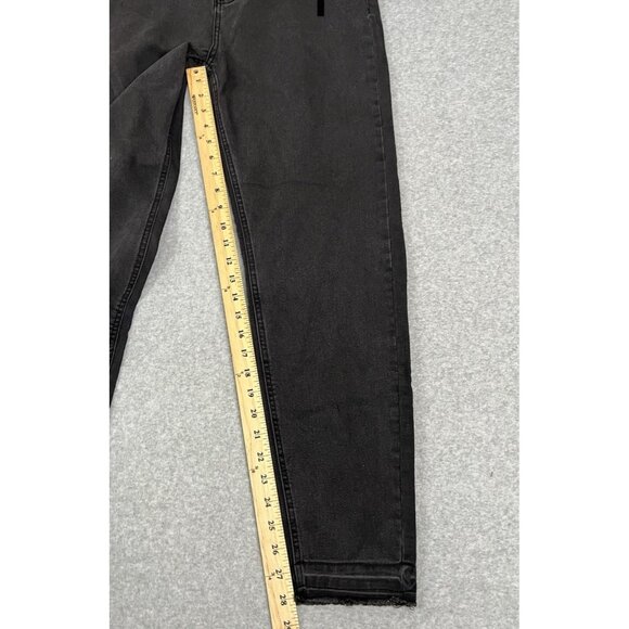 Adam Levine Black Jeans Women’s Size 17 Skinny Distressed Raw Hem - Picture 15 of 16